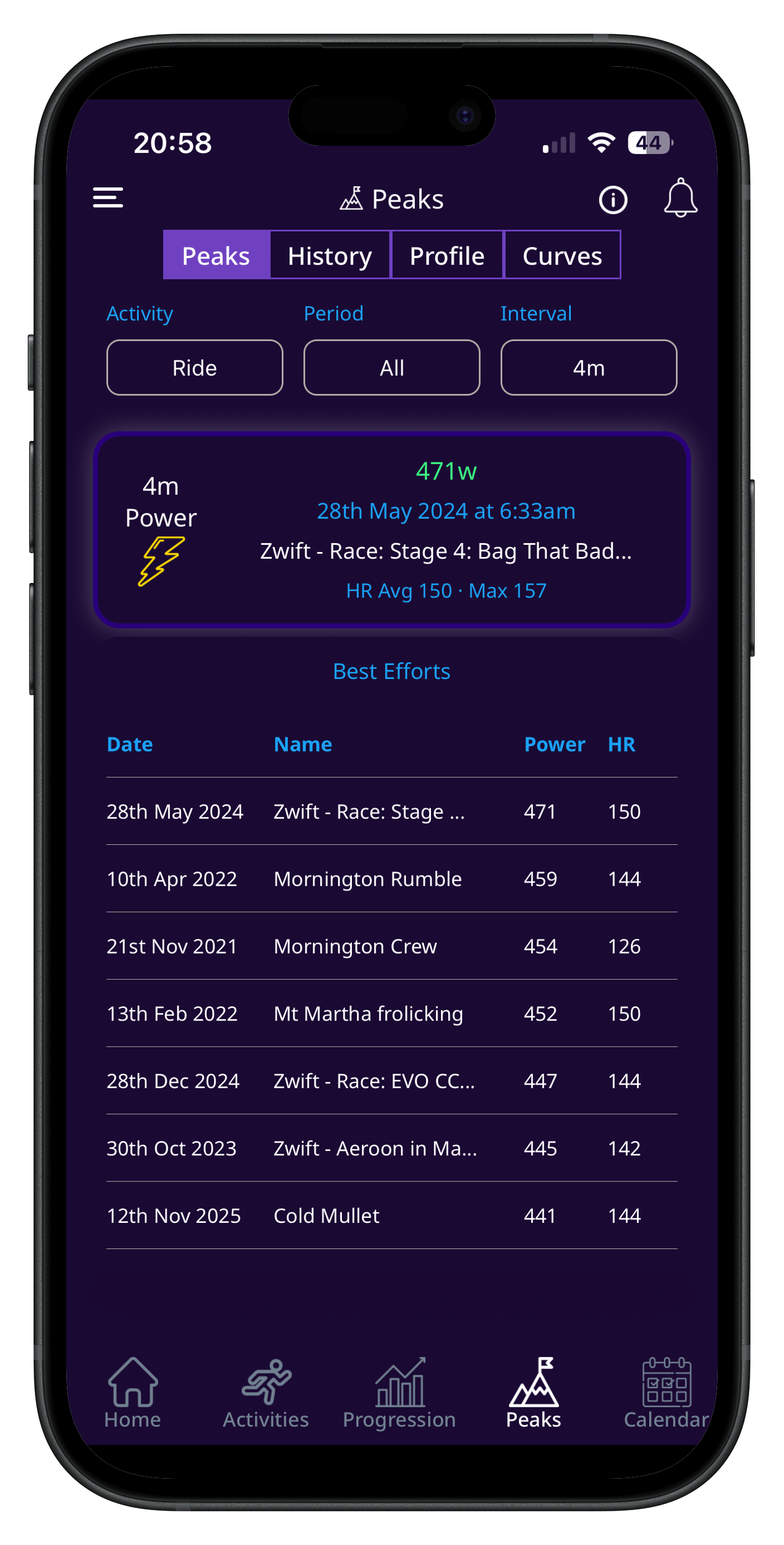 Evandus mobile app: Your best efforts